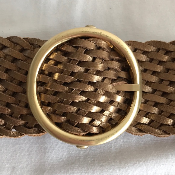 Cole Haan weave gold belt Sz L main image 4